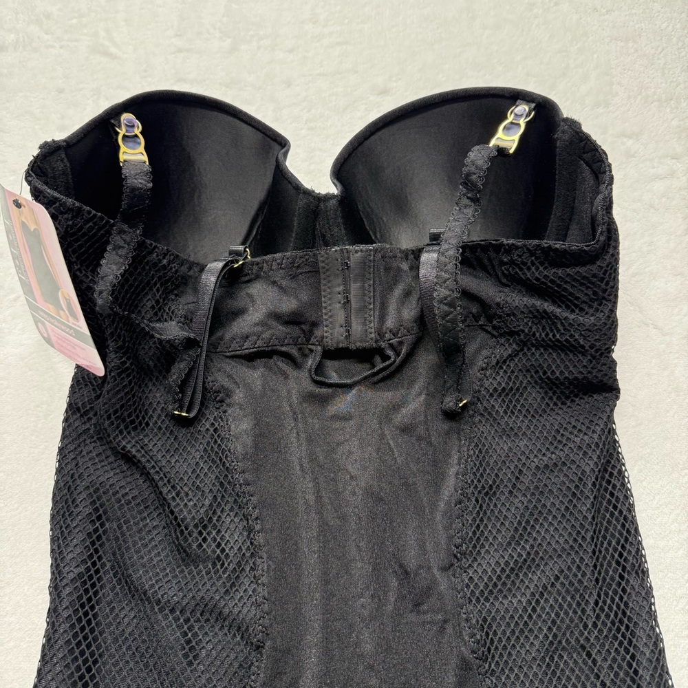 FIT Retro Hollywood Shapewear Slip Black Body Shaper Dress L - Picture 5 of 6